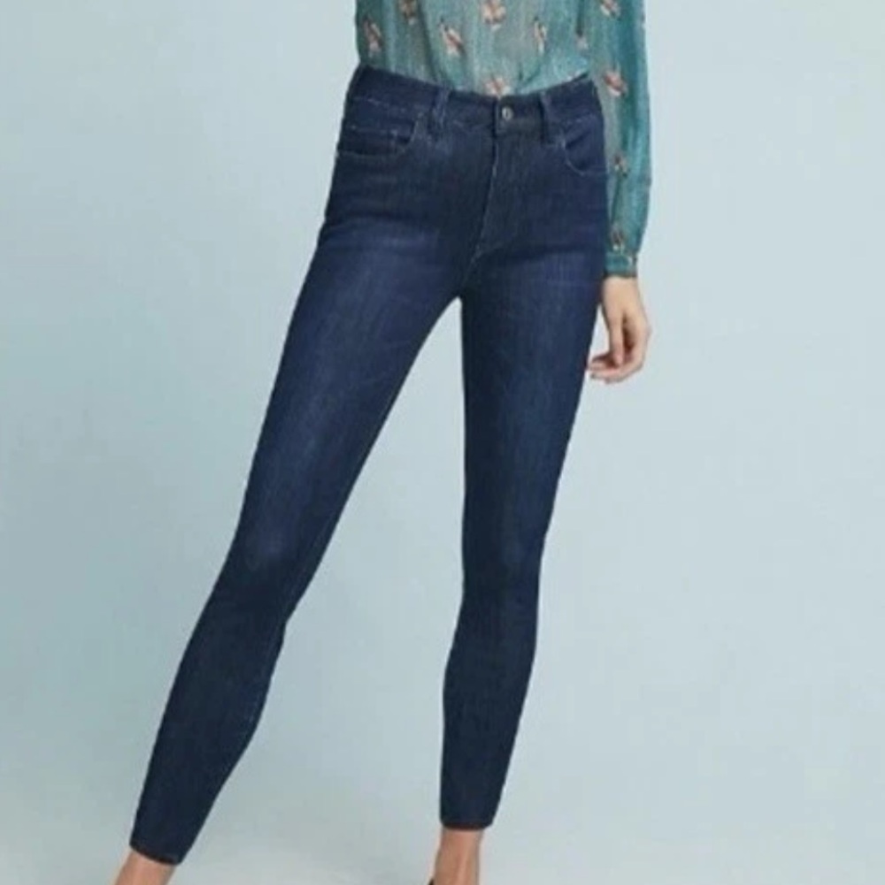 Pilcro and the‎ Letterpress Anthro High Rise Denim Leggings Dark Wash Jeans